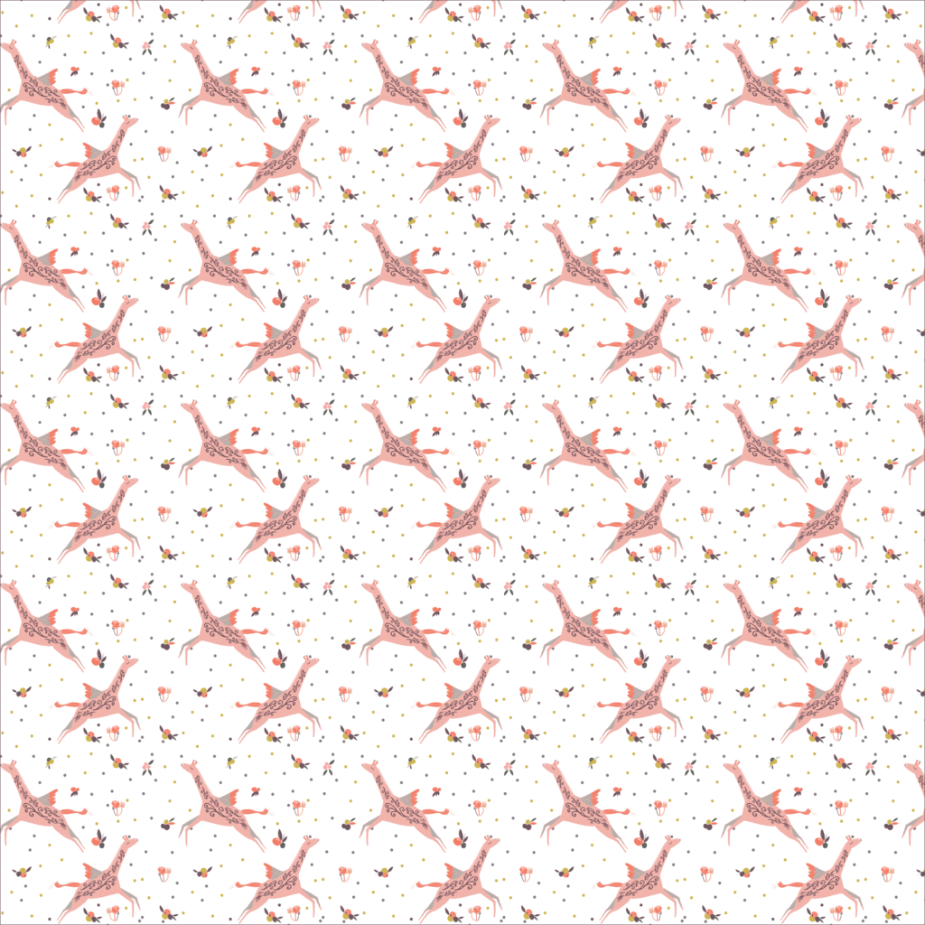 Flying Giraffe Fabric - Motif (1024x1024), Png Download