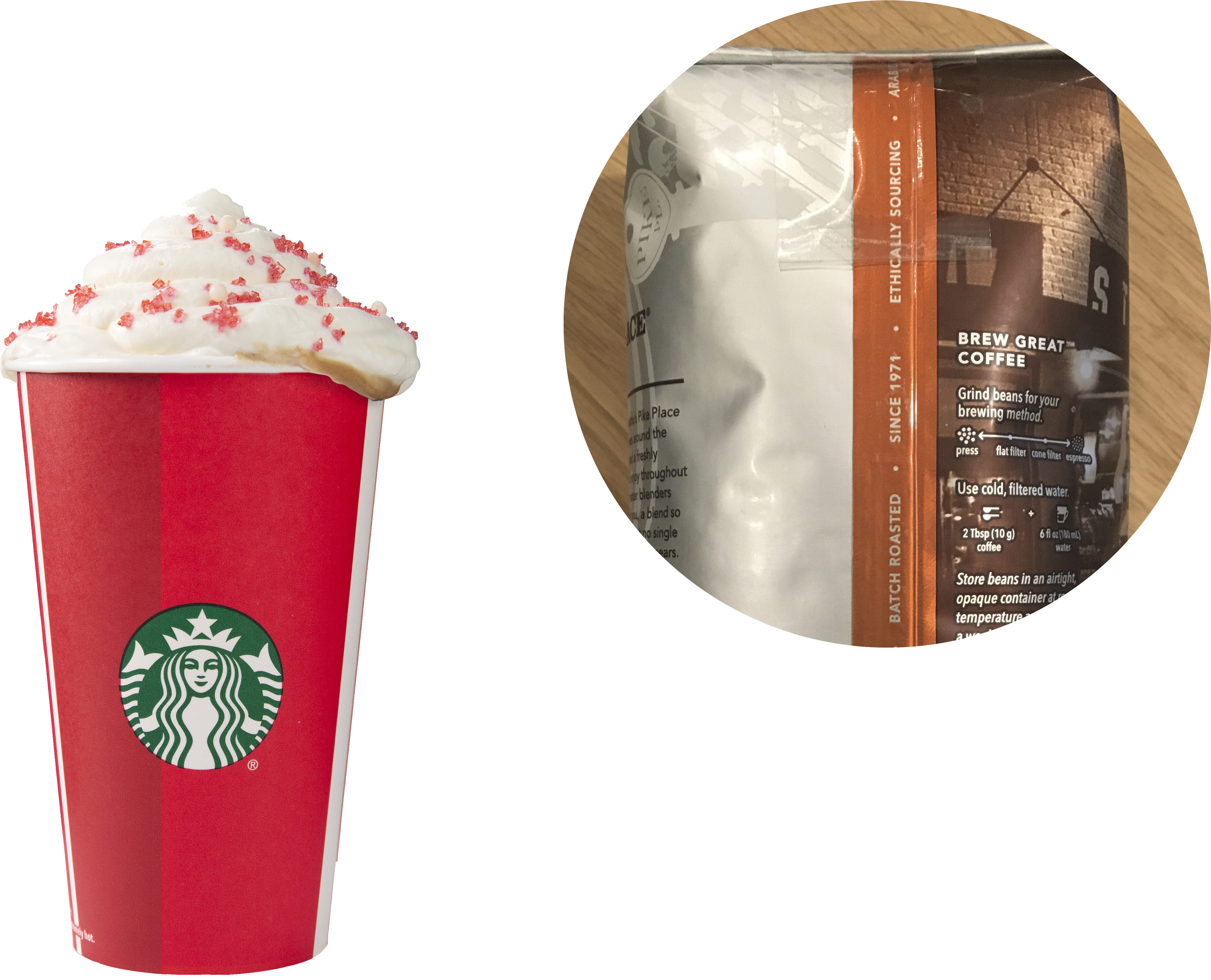 On Each Bag Of Starbucks Coffee There Is A Sealed Seam - Starbucks House Blend Medium Roast Coffee K-cup - 72 (4500x3669), Png Download