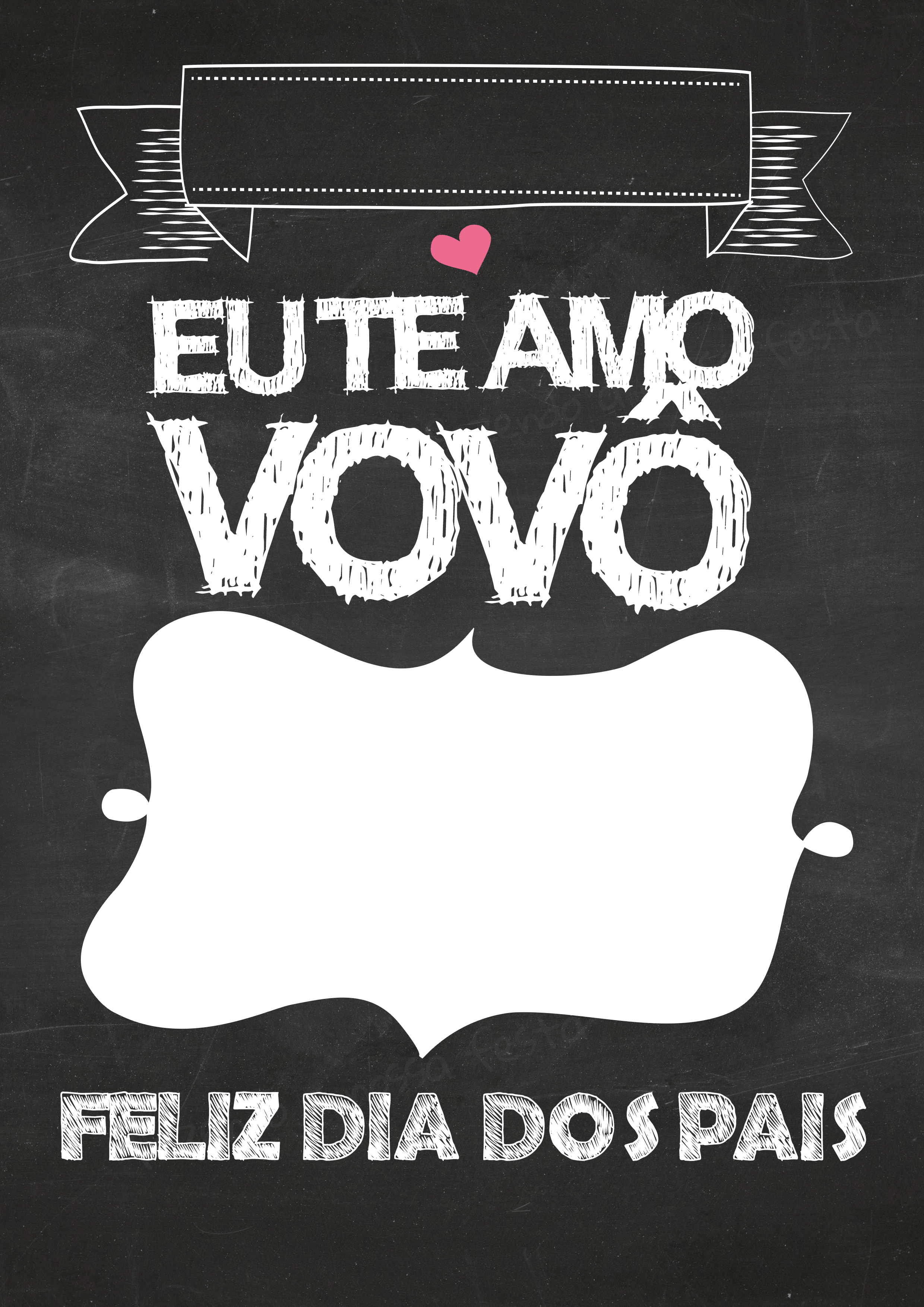 Quadrinho Chalkboard Dia Dos Pais Vov - Chalkboard Dia Dos Pais Png (2480x3508), Png Download