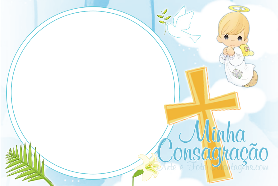 Batizado-anjo - Moldura Foto Batizado Png (898x602), Png Download