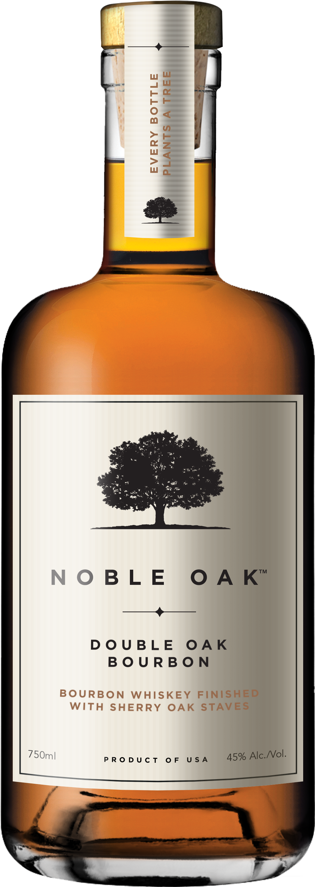 Noble Oak Double Oak Bourbon (1654x3071), Png Download