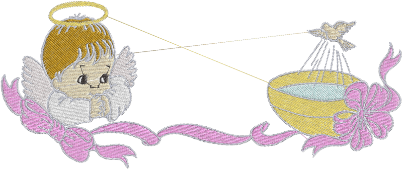 Batizado Matriz De Bordado (800x800), Png Download