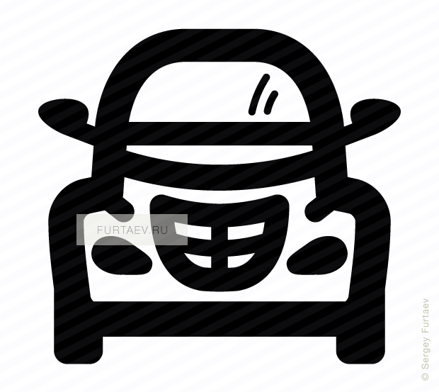 Vector Icon Of Retro Style Urban Automobile - Car Icon (620x553), Png Download