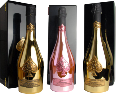 Armand Rose & Gold Bottles Ace Of Spades Ton's Of These - Armand De Brignac Precio (400x325), Png Download