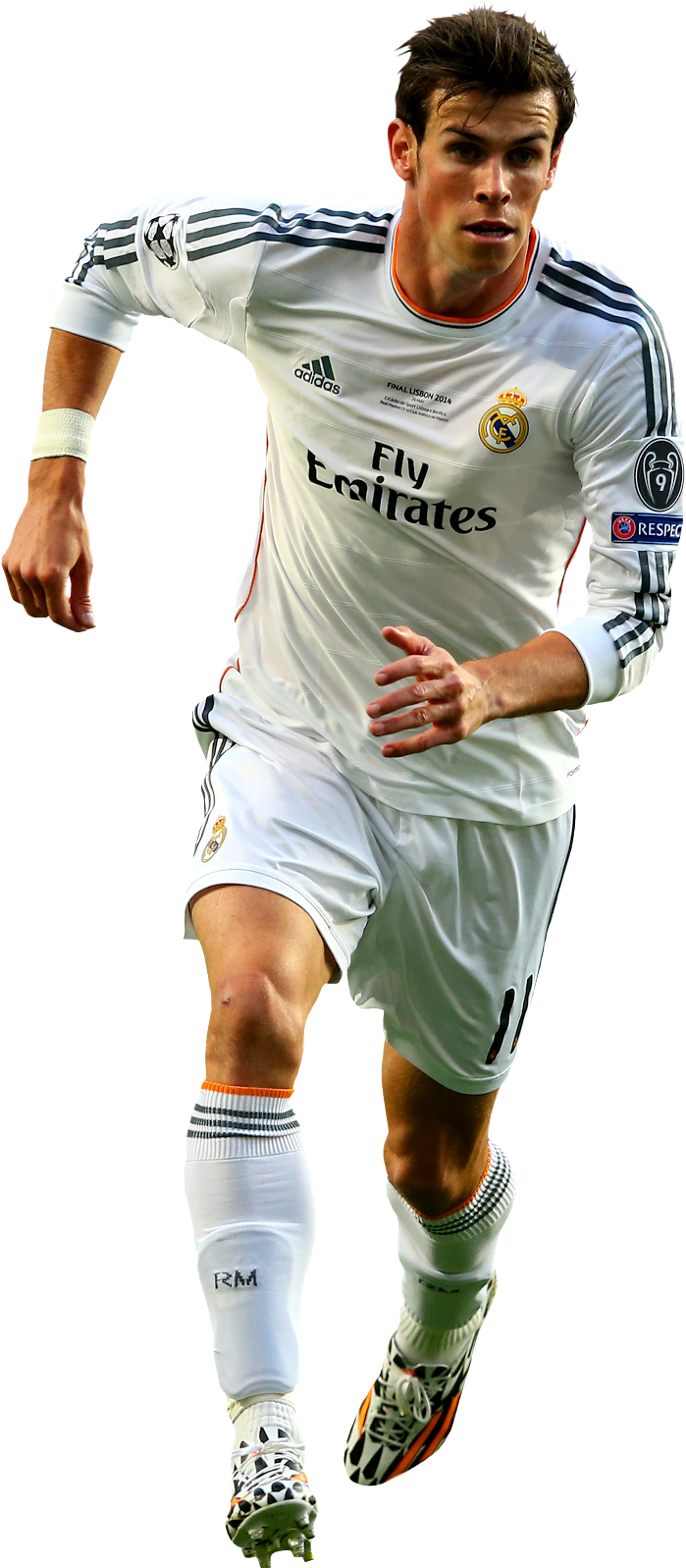 Gareth Bale Of Real Madrid In The 2014 Champions League - Real Madrid Bale Png (705x1600), Png Download