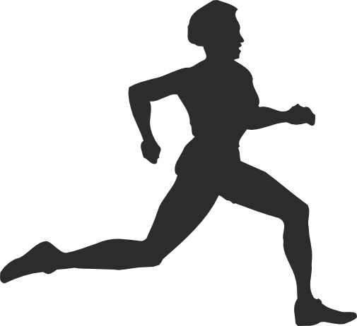 The Tcs New York City Marathon Opening Ceremony - Running Clip Art Black And White (505x462), Png Download