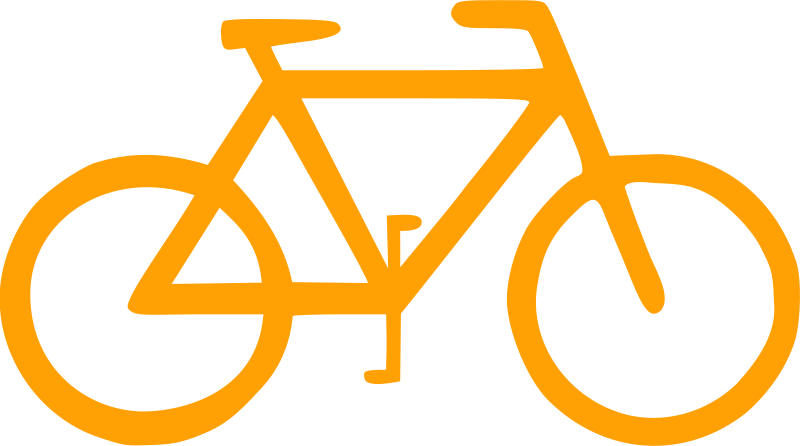 Outline Of Bike Bike Silhouette, Bicycle Storage, Free - Bicycle Sign Vector (640x356), Png Download