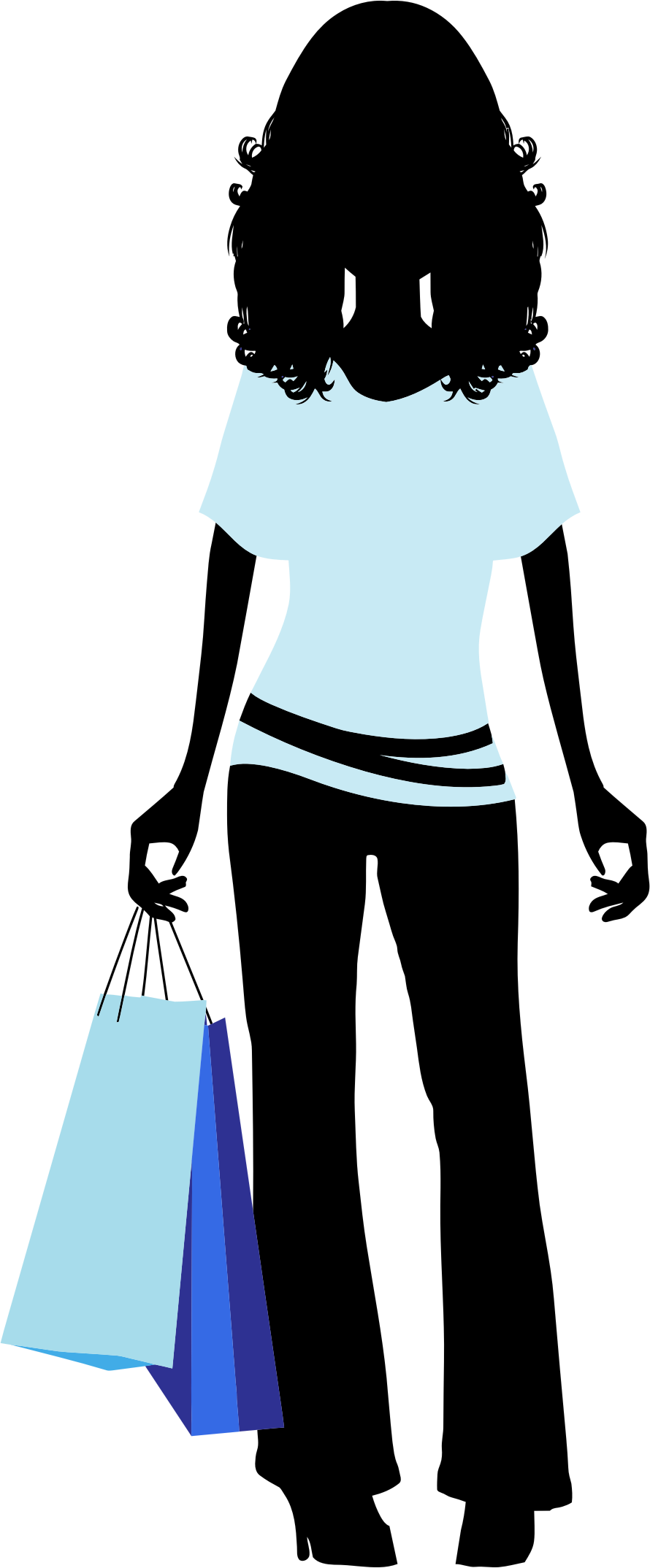 Shopping Silhouette Png - Fashion Shopping Icon Png (890x2148), Png Download