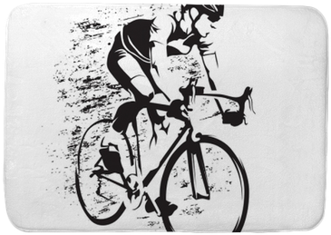 Road Cyclist On His Bike, Abstract Grungy Vector Silhouette - Cuadros Decoracion De Ciclismo (400x400), Png Download