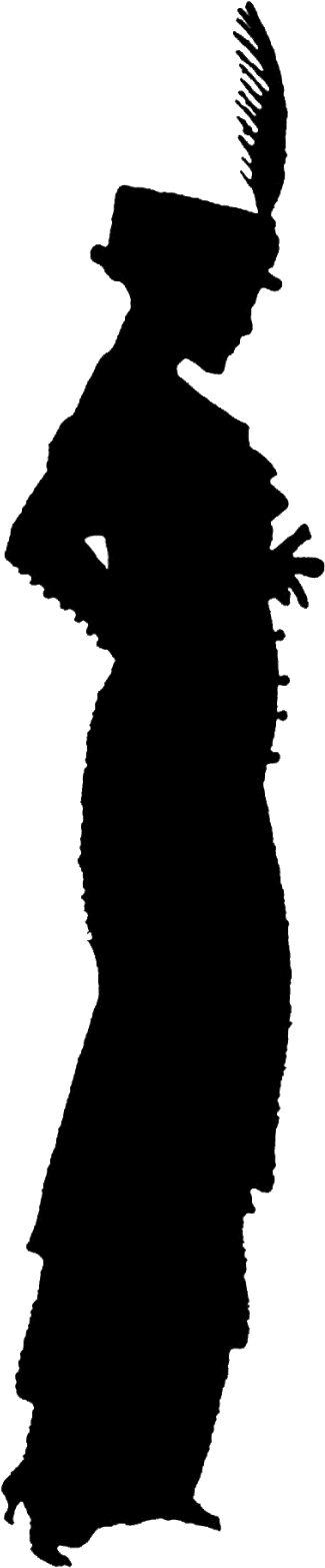 The Above Image Is A Png Format - Art Deco Woman Silhouette (376x1600), Png Download