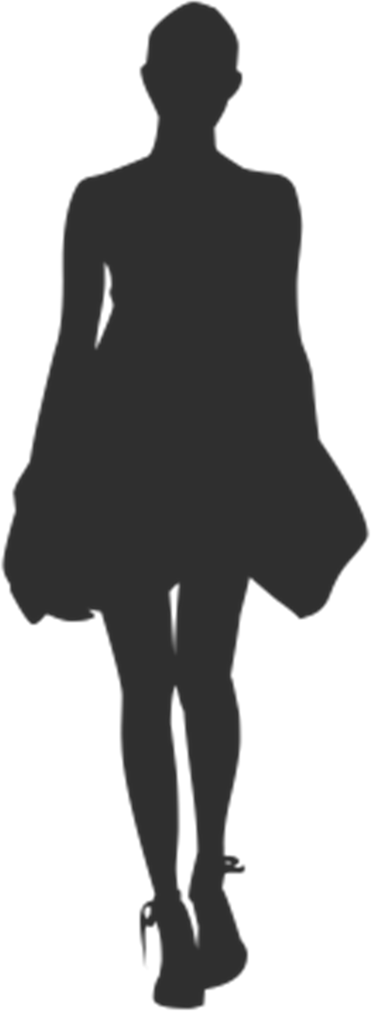 Woman Girl Model Posing Fashion 1181548 - Silueta De Vampiro Para Halloween (737x2000), Png Download