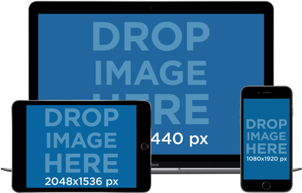 Front View Mockup Of An Ipad Mini And Iphone With A - Ipad Hand Mockup Png (640x480), Png Download