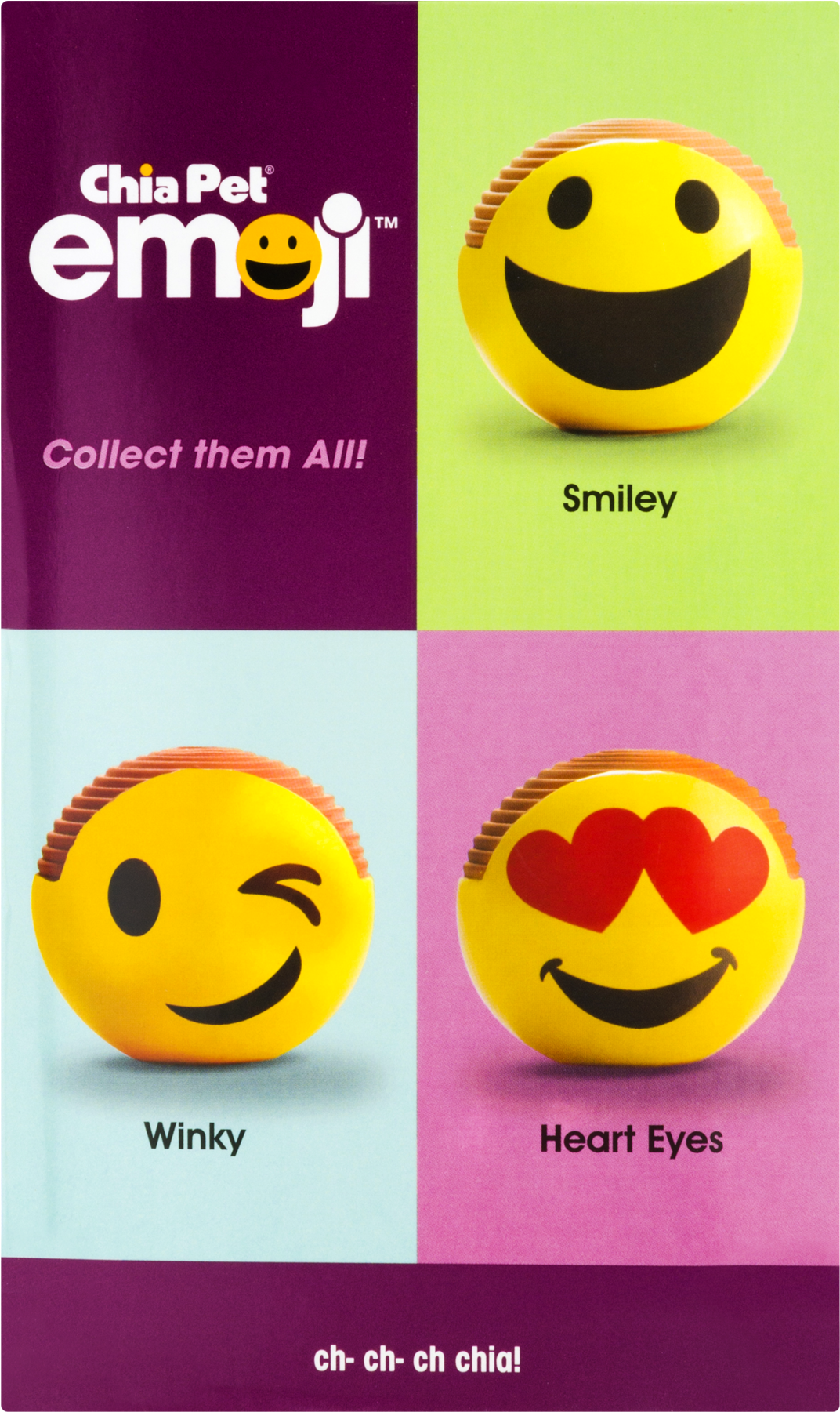 As Seen On Tv Chia Pet Emoji "winky" - Chia Pet Emoji Heart Eyes Handmade Decorative Planter, (1800x1800), Png Download