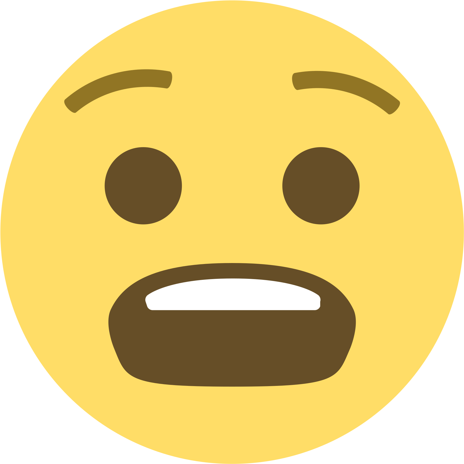 Open - Flat Emoji Png (2000x2000), Png Download