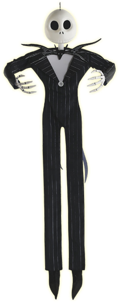 Jack Poseable Hanging Character - Hanging Jack Skellington (262x650), Png Download