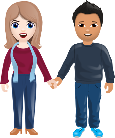 Interracial Dating Couple Emoji Hd Full Size Png Download Seekpng