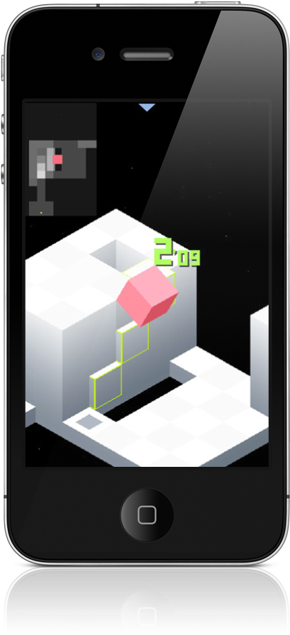 Edge Gameplay Mockup On Vertical Iphone 4 - Smartphone (576x1022), Png Download