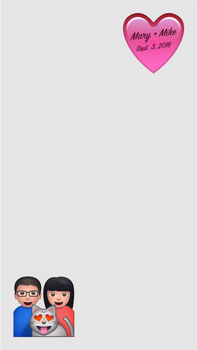 I Illustrated A Couple Custom Snapchat Geofilters For - Heart (1200x1200), Png Download