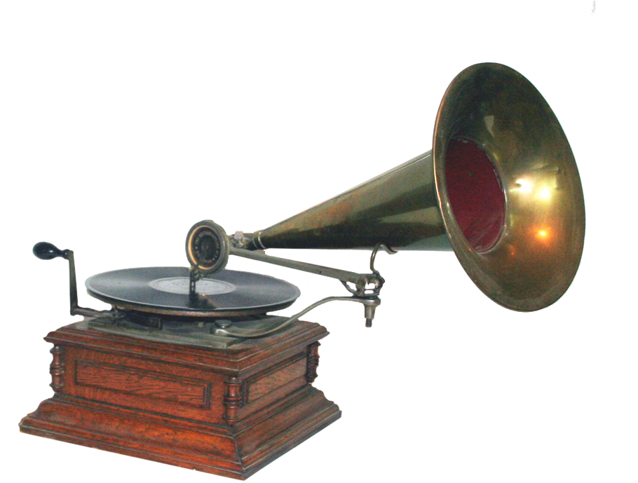 Most Phonographs Were Hand-crank Phonographs - Phonograph (1000x769), Png Download