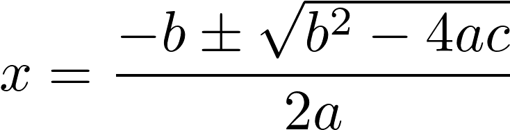 Quadratic Formula - X B 2 4ac 2a (900x187), Png Download