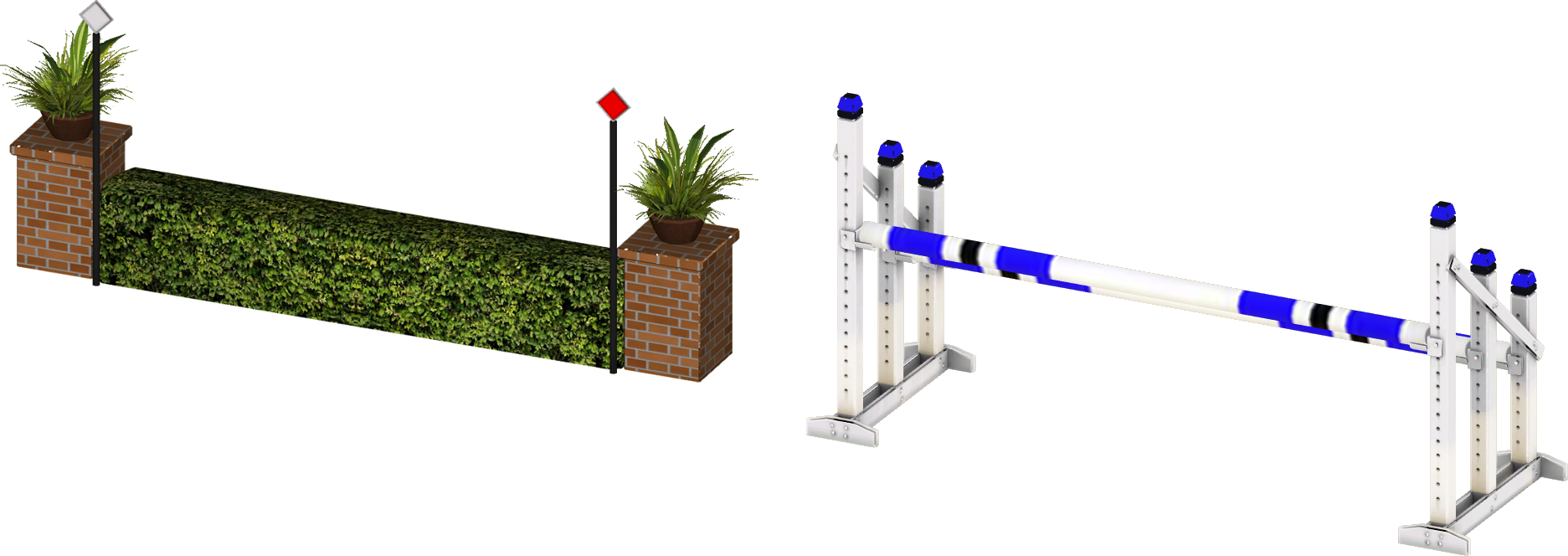 Horseobstacles Slice - Sims 3 Horse Obstacles (1873x664), Png Download