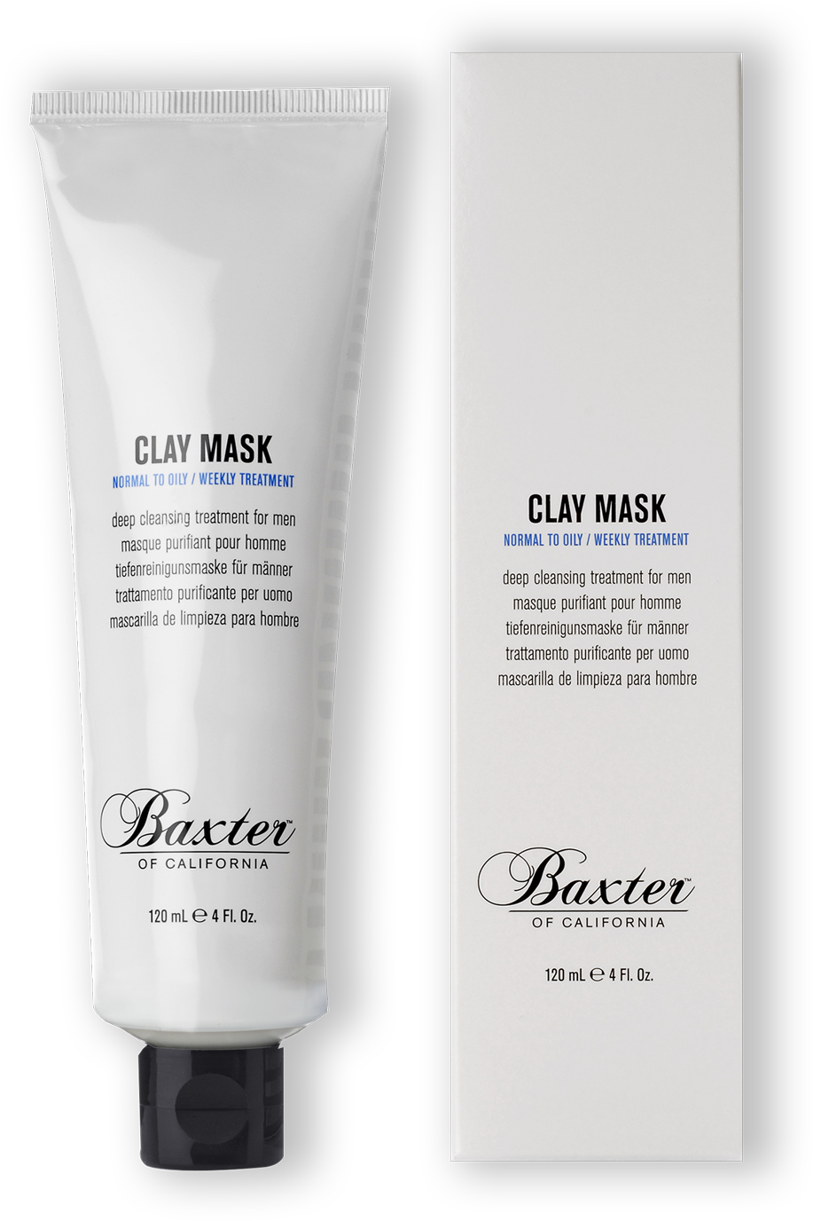 Men's Clay Mask From Baxter Of California - Baxter Of California Clarifying Clay Facial Mask (120ml) (1200x1600), Png Download