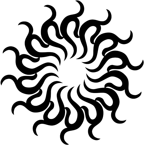 Sun Design Aboriginal - Vector Graphics (500x495), Png Download