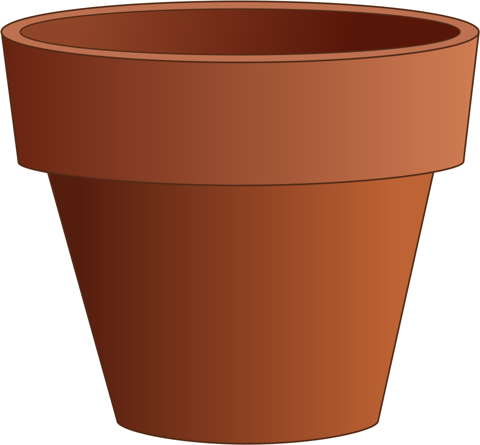 Simple Clay Pot - Terracotta Pot (1000x941), Png Download