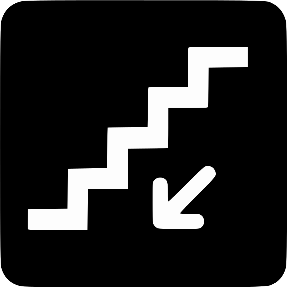 Aiga Stairs Down Inv - Go Down Clipart (1000x1003), Png Download