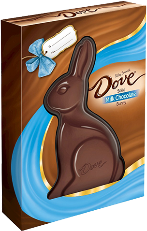 Dove Solid Milk Chocolate Bunny 12 Oz - Candy (500x500), Png Download