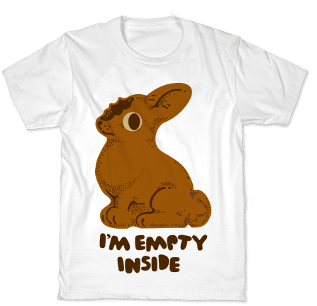 I'm Empty Inside Chocolate Easter Bunny Kids T-shirt - T-shirt (484x484), Png Download