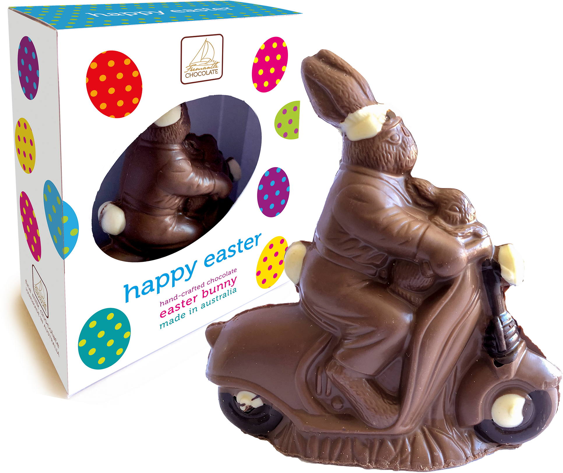 Scooter Bunny 150g - Chocolate (2000x1760), Png Download