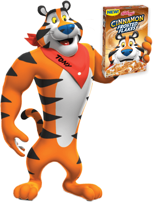 Tony - Tiger - Frosted Flakes Cereal, Cinnamon - 13.6 Oz (496x652), Png Download