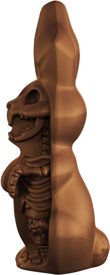 Jason Freeny Chocolate Bunny (1000x1000), Png Download