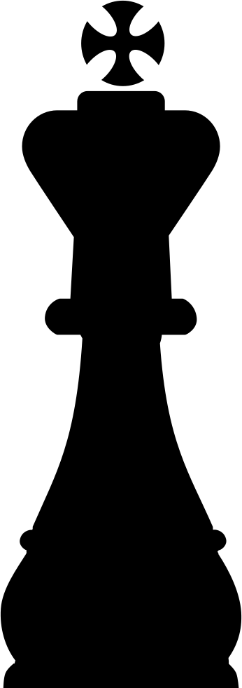 King Chess Piece Shape - Queen Chess Piece Clipart (346x981), Png Download