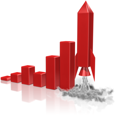 Linkedin Button Png - Graph Going Up Gif (400x400), Png Download