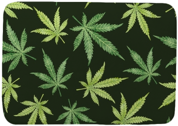 Watercolor Marijuana Leaves On Dark - Watercolor Painting (400x400), Png Download
