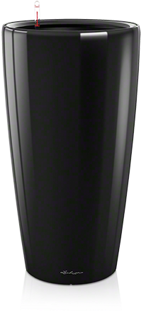 Office Plants - Lechuza Rondo 32 Black High-gloss (461x461), Png Download