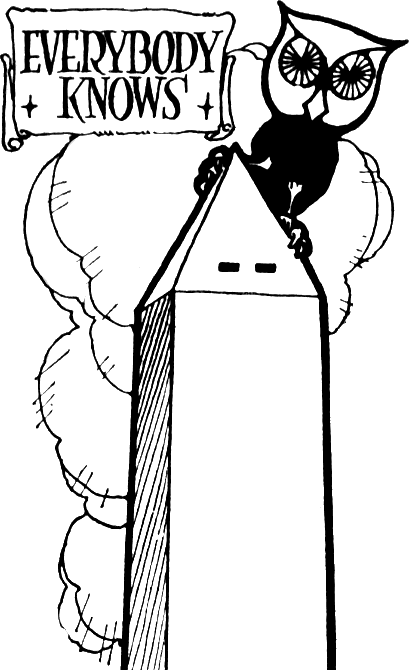 Owl Perched Atop Washington Monument - Washington Dc Momument Cartoon (409x670), Png Download