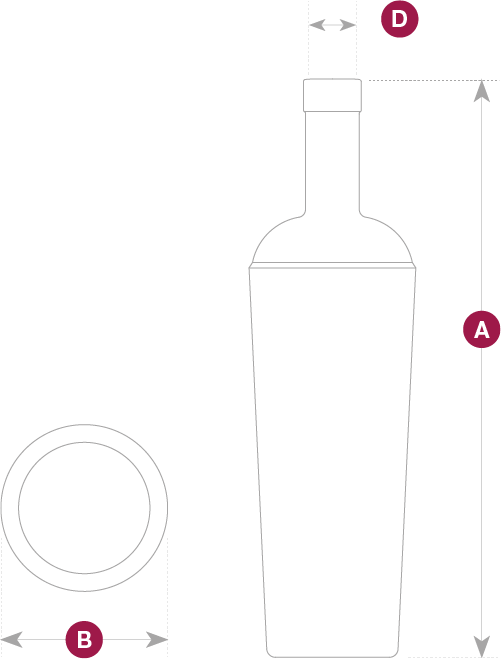 Technical Description - Glass Bottle (501x659), Png Download