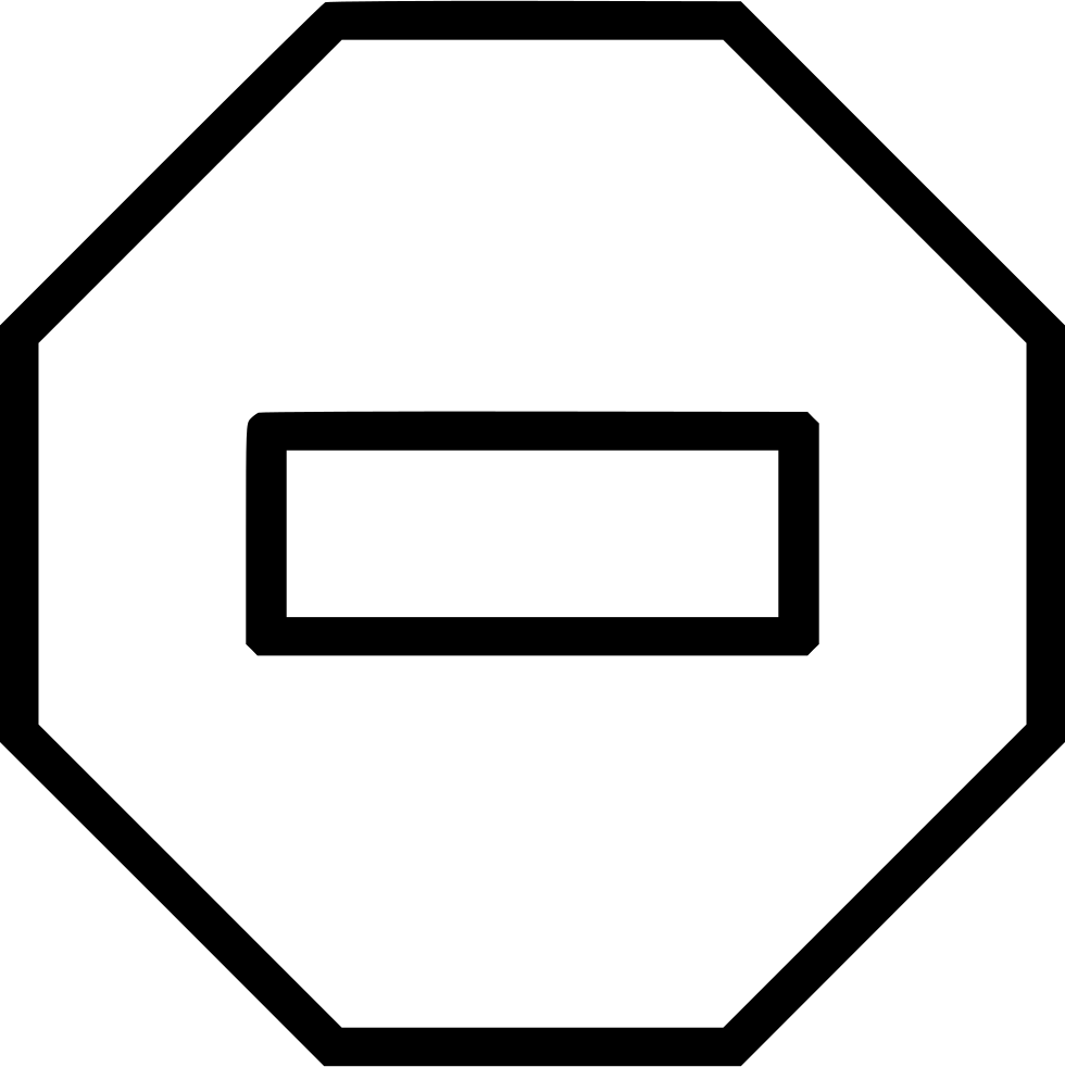 Stop Ban Prohibition Denied Octagon Button Sign Comments - Clip Art (980x982), Png Download
