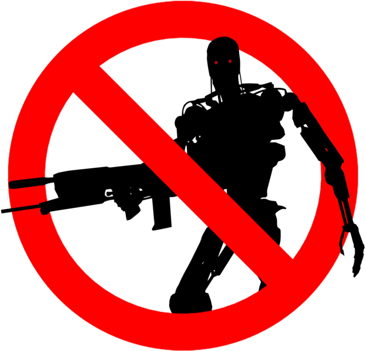 Werobotics Joins The Global Call To Ban Killer Robots - No Robots Sign (1200x1200), Png Download