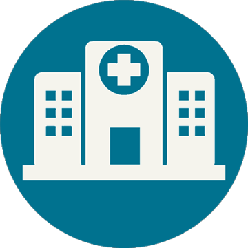 Health Plan Icon - Hospital Icon Blue (360x360), Png Download