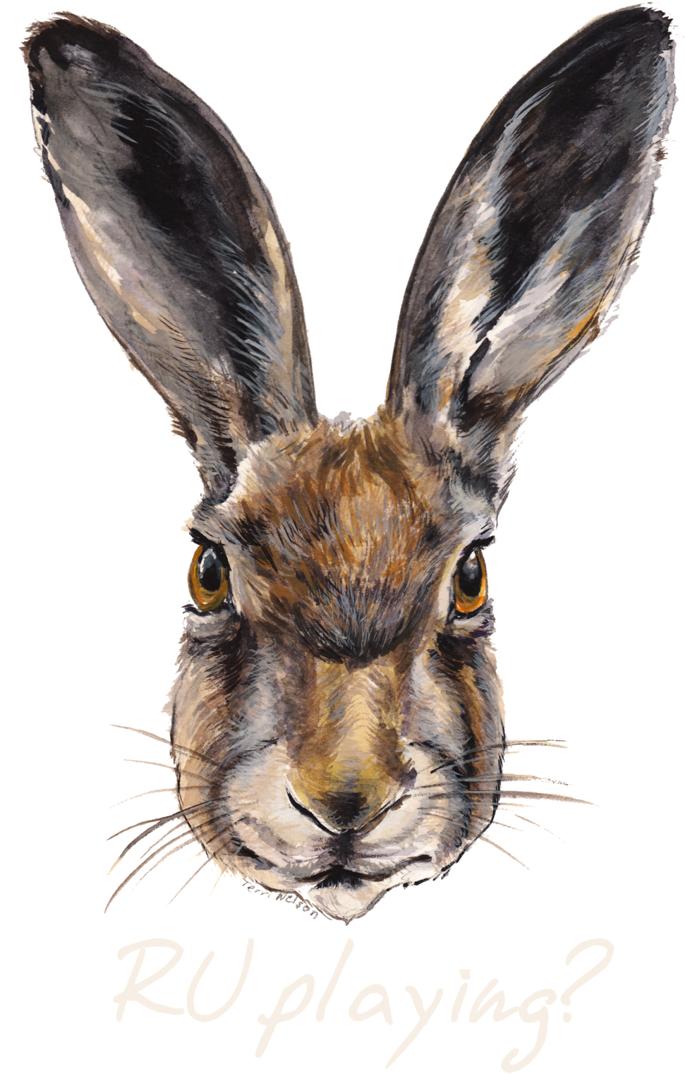 Rabbits Ru Playing Tshirt2rev Ru Playing - T Shirts With Rabbit (1000x1559), Png Download