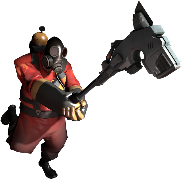 Tf2 Rfa Pyro Maul - Team Fortress 2 Pyro Png (800x733), Png Download