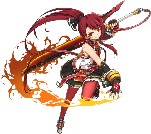 Pyro Knight - Elsword Elesis Pyro Knight (500x447), Png Download