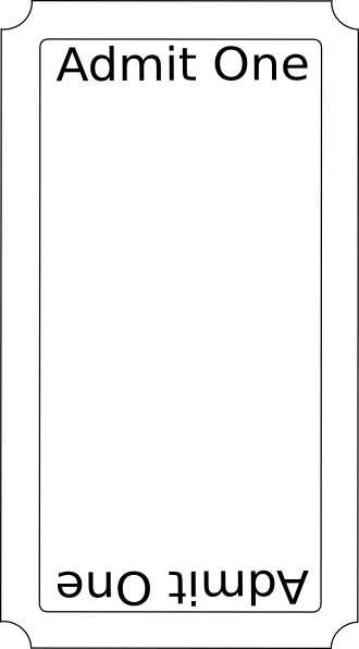 Blank Ticket Stub Template (330x596), Png Download