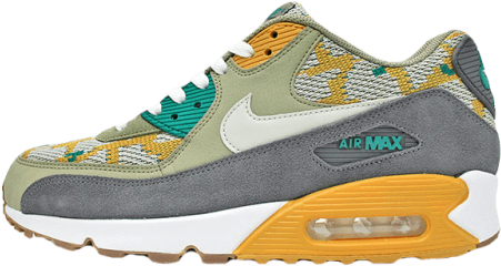 Nike Air Max 90 Pa Gold Light Bone Published September - Shoe (500x500), Png Download