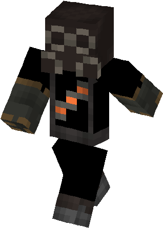 Black Pyro Skin - Skin Spider Man Minecraft (317x453), Png Download