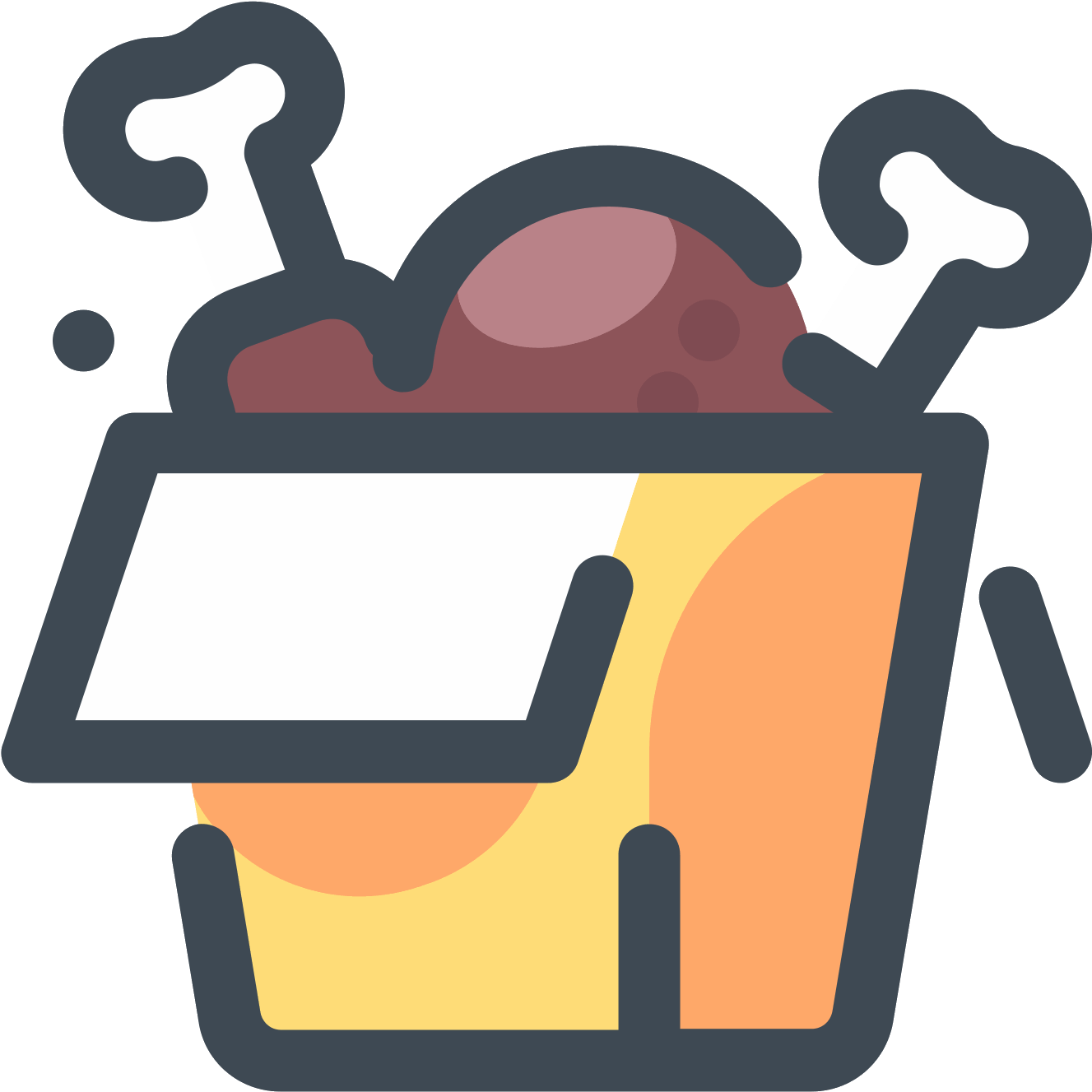 Fried Chicken Icon (1600x1600), Png Download